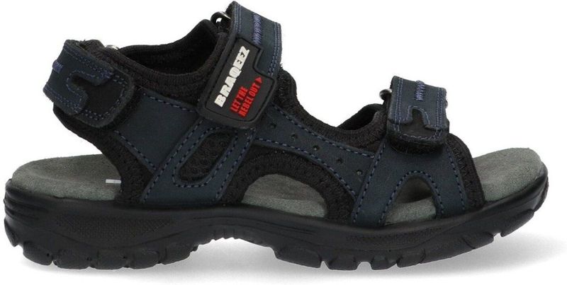 Braqeez 425084-120 Jongens Sportsandalen - Blauw - Leer - Klittenband