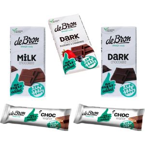 De Bron | Mix Chocolade | Voordeelpakket | 2 x wafel en 3 x tablet