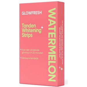 Glowfresh Whitening Strips – PAP+ Formule | 7 Behandelingen | Peroxidevrij & Glazuurvriendelijk | Watermeloen Smaak | Vegan | Wittere Tanden in 2 Weken