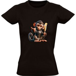 Cocktail Aap Dames T-shirt - dier - aap - cocktail - drank