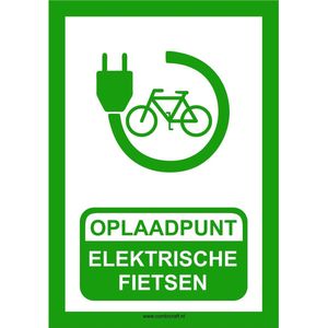 Bordje - Oplaadpunt elektrische fietsen 21x30cm