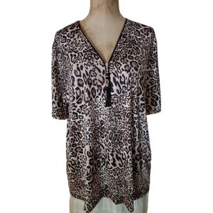 Dames top panterprint One size 38 t/m 42