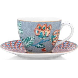 Espressokop Pip Studio Flower Festival Light Blue 120 ml