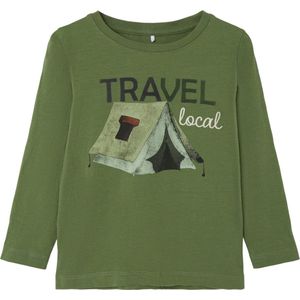 Name it t-shirt jongens - groen - NMMluk - maat 92