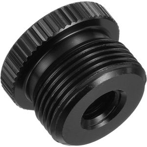 Allecto plus - Standaard Microfoonadapter Vrouwelijk 1/4 inch naar Mannelijk 5/8 inch - Aluminiumlegering - Zwart - Voor Microfoonstatief - 1 Stuk