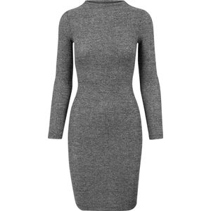 Dames - Vrouwen - Goede Kwaliteit - Modern - Urban - Streetwear - Casual - Ladies - Rib Dress - Ribster jurk charcoal