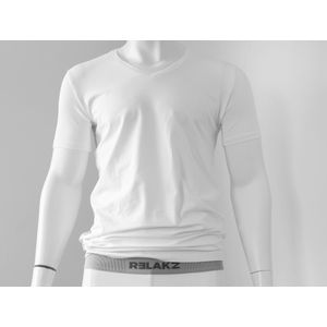 RELAKZ | BAMBOE KATOEN | T-shirt Deep V-neck (2-pack)
