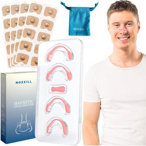 Nozzill Magnetische neusstrips 15 dagen Beige - magnetische neusspreider - neuspleister - anti snurk neusstrip - neusspreider anti snurk