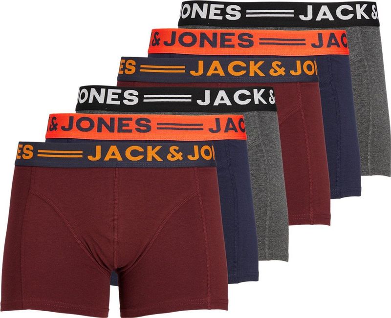 Jack & Jones - JACLICHFIELD - Boxershorts - Burgundy - 6-pack