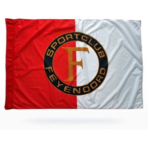 VlagDirect - Feyenoord Rotterdam vlag - 90 x 150 cm.