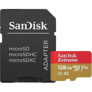 128 GB microSDXC Geheugenkaart met A2 App Prestaties + SD Adapter - Tot 160 MB/s