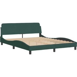 vidaXL-Bedframe-met-hoofdeinde-fluweel-donkergroen-160x200-cm