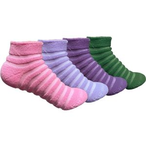 LIEVE SOKKEN Frotteesokken voor dames – Set van 4 paar – Multicolor – Katoen – Maat 36-40