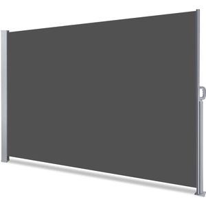 Uitrekbaar zijluifel voor balkon, tuin en terras - Inkijkbescherming, windscherm, waterdicht, zonwering - 140 x 300 cm, grijs