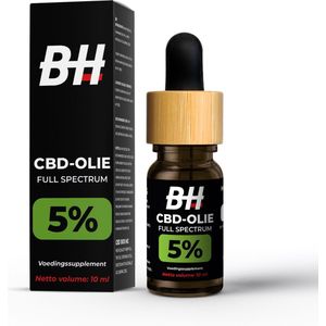 Body Hackers CBD Olie - Voedingssupplement - 5% CBD - Hennep Olie 10 ml - Full Spectrum - Natuurlijk Extract - Vegan
