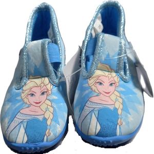 Frozen pantoffels - sloffen - blauw - rubberen zool - maat 25