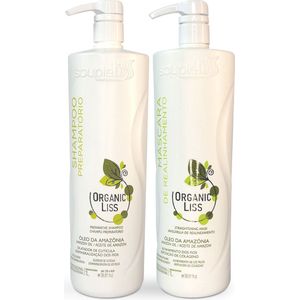 SOUPLELISS – Formaldehyde Free Hair Straightening Mask Nanoplasty – SET voorbereidende SHAMPOO + NANOPLASTIE ORGANIC LISS – 1000 ml + 1000ml
