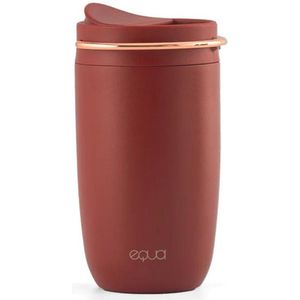 Equa Cup - thermosbeker koffie - thermosfles - koffiebeker - travel mug - drink fles - Bordeaux Rood - 300 ml - 100% lekvrij - RVS - BPA vrij - BPS vrij - BPF vrij - keramiek coating - Wine Not