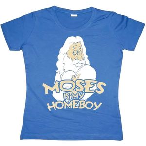 Hybris Damen Moses Is My Homeboy Girly T-Shirt SH-5-10913-Poly Blue-S