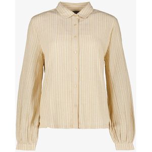 TwoDay dames blouse met lurex strepen beige - Maat S