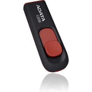 ADATA C008 USB flash drive 16 GB USB Type-A 2.0 Zwart, Rood