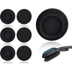 Hoofdtelefoon-oorkussens - Schuimkussens - 6 stuks - Vervangende oorkussens 50 mm - Zwart