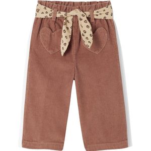 Vertbaudet - Babybroek - Ribfluweel - Met Luipaardprint Riem