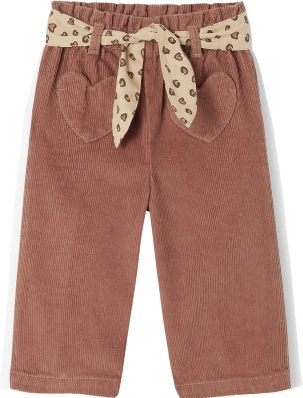 Vertbaudet - Babybroek - Ribfluweel - Met Luipaardprint Riem