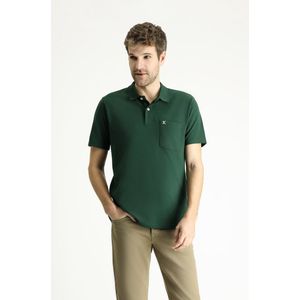 KIGILI Polo Collar Regular Fit Embroidered Cotton T-Shirt