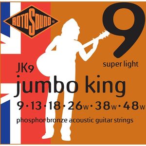 Snarenset akoestische gitaar Rotosound Jumbo King JK9