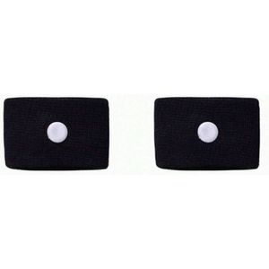 Reisbandjes - Reisziekte - Preventief - Tegen Misselijkheid - Wagenziek - Wagenziekte - Polsbandjes - Drukkend - Met Druk Knopje - Voor Auto, Boot en Vliegtuig - Zwart - 2 Stuks