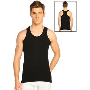 2Pack - Heren Onderhemd - %100 Katoen - Halterhemd - Tanktop - Maat XL - Zwart