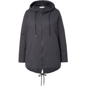 Angel of Style Angel of Style - Dames - Sweatvest A-lijn capuchon tijger aan de achterkant - Antraciet - Maat 42