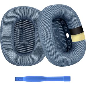 Vervangende Oorkussens voor AirPods Max Hoofdtelefoon van MMOBIEL – Premium - Mesh Fabric Koptelefoon Oorkussens met Siliconen Laag – Noise Isolation Hoofdtelefoon Earpads – Hemelsblauw