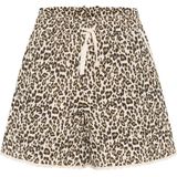 Short Loose fit Creme Leopard Strokes animal