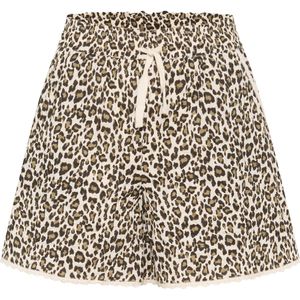 Short Loose fit Creme Leopard Strokes animal