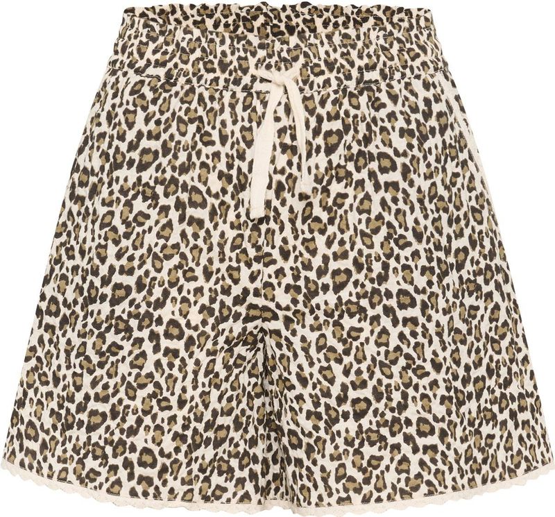 Short Loose fit Creme Leopard Strokes animal