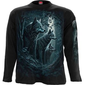 Spiral - Forest Guardians - T-shirt met Lange Mouwen - Zwart