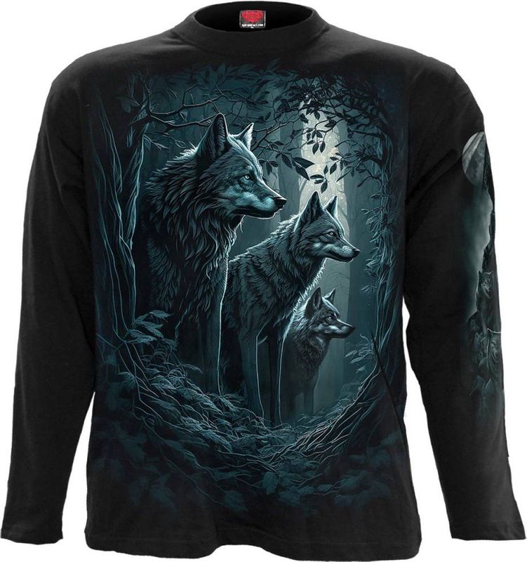 Spiral - Forest Guardians - T-shirt met Lange Mouwen - Zwart