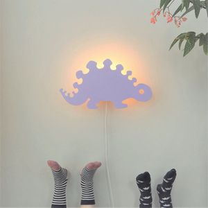 Arnhout - Dino - wandlamp - Paars Lila - wandlampje - Slaapkamer