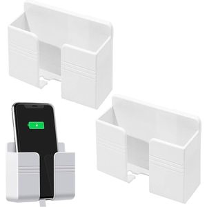 Oplaadbare Telefoonwandhouder met datakabel-ontvangstgat en multifunctionele besturingsbox voor douche, bed en nachtkastje