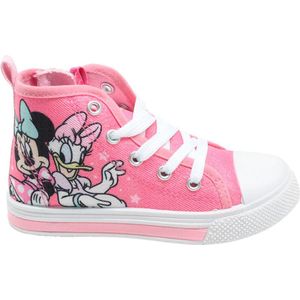 CERDÁ Hoge Sneakers - Roze - Canvas - Minnie Lichten - Antislip Zool
