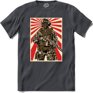 Tactical Hero | Airsoft - Paintball | leger sport kleding - T-Shirt - Unisex - Mouse Grey - Maat S