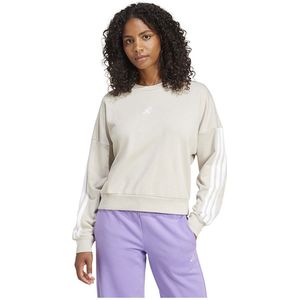 adidas - Sweatshirt - Grijs - French Terry - Geribbelde Hals