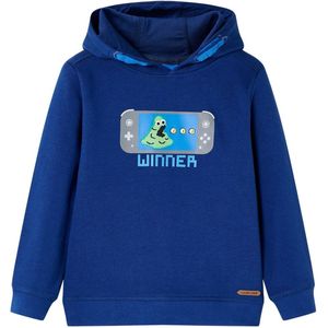 vidaXL - Kindertrui - met - capuchon - 116 - donkerblauw