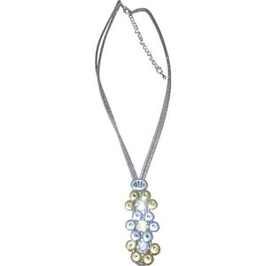 Ketting met goud-zilveren hanger