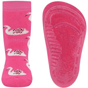 Antislipsokken Ewers - Fuchsiaroze met Witte Zwanen - Elastisch - Siliconenzool-21/22