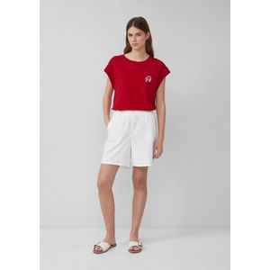 s.Oliver - Harembroek - Wit - Katoen - Loosefit - Mid Waist