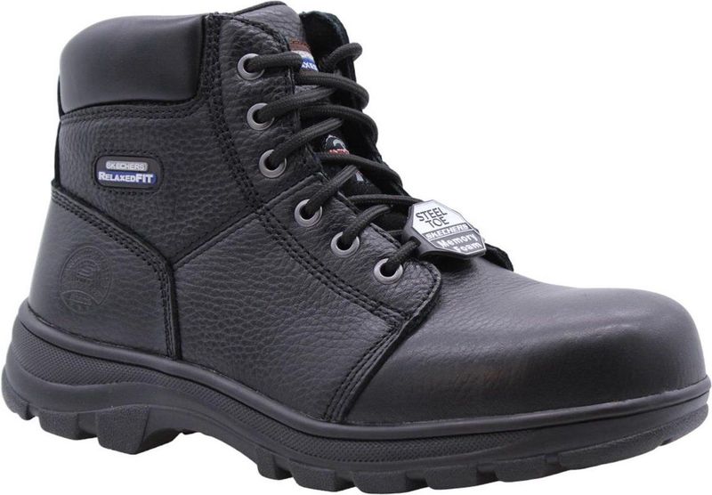 SKECHERS - Workshire ST - Werklaars - Zwart - Leer - Stalen Neus