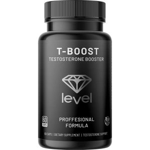 Level T- Boost | Testosterone booster | Draagt bij aan een gezonde libido en algehele seksuele prestaties | Voor meer/sterkere spieren/spieropbouw en spierkracht | Krachtige natuurlijke vegan formule